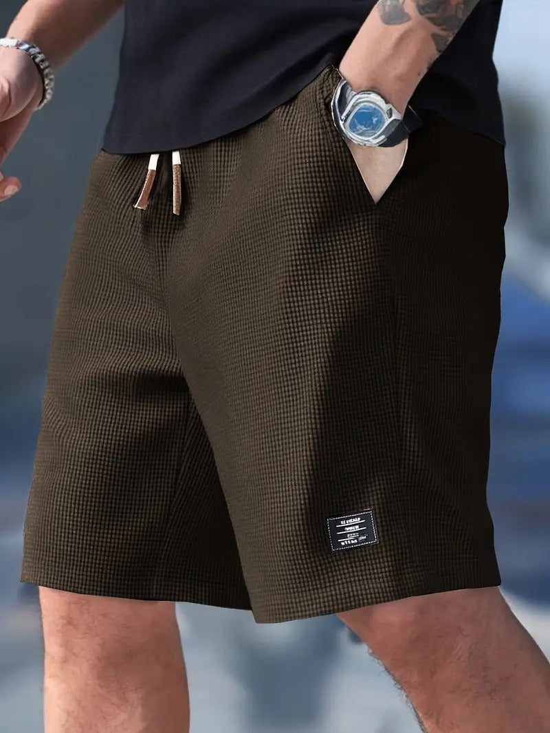 Men's Relaxed Fit Textured Shorts Casual Summer