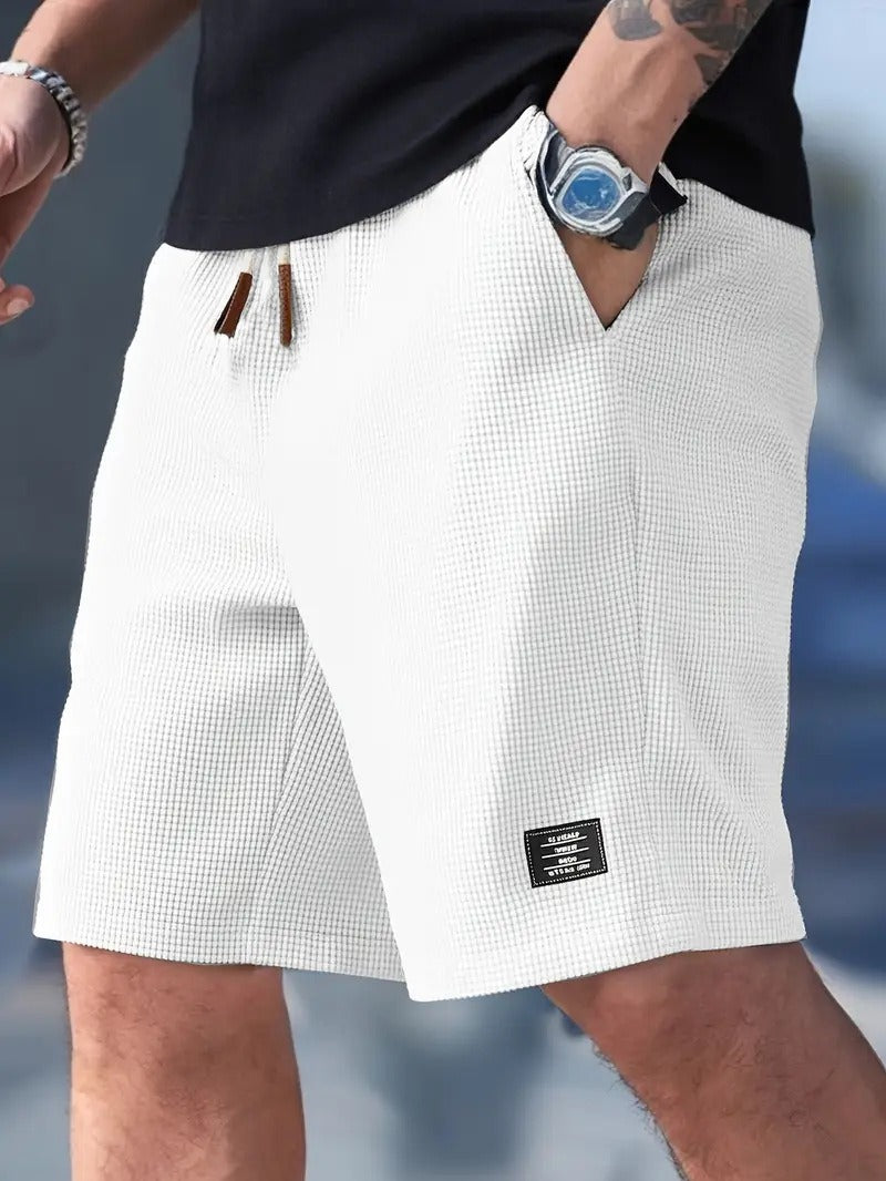 Men's Relaxed Fit Textured Shorts Casual Summer