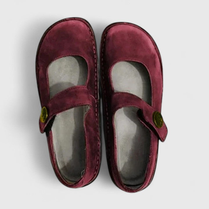 Women's Orthopedic Mary Jane Shoes Soft Leather Cushioned Insole Comfortable Fit