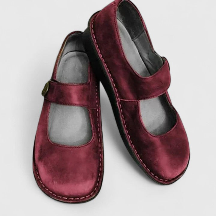 Women's Orthopedic Mary Jane Shoes Soft Leather Cushioned Insole Comfortable Fit