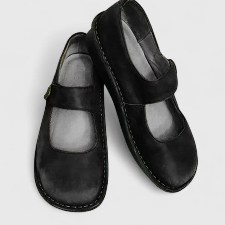 Women's Orthopedic Mary Jane Shoes Soft Leather Cushioned Insole Comfortable Fit