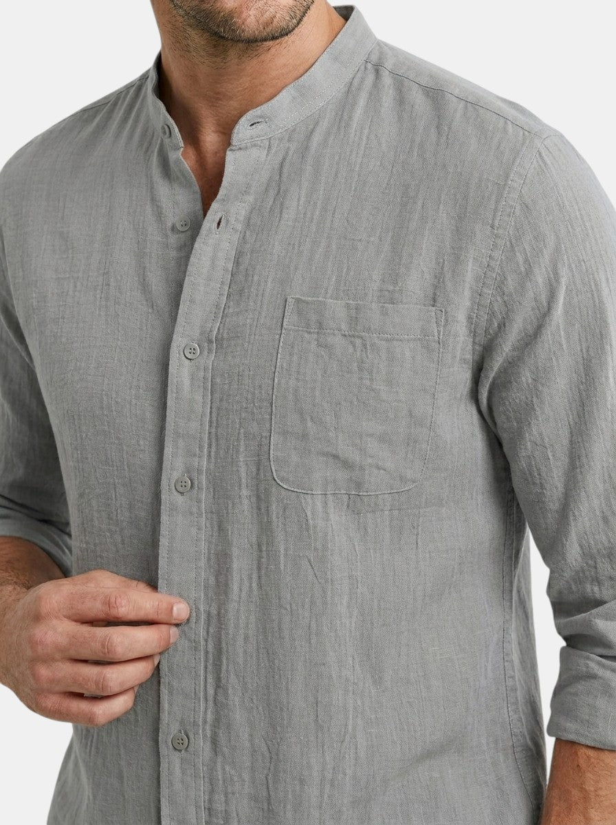 Men's Lightweight Summer Set | Relaxed Fit Long Sleeve Shirt & Shorts