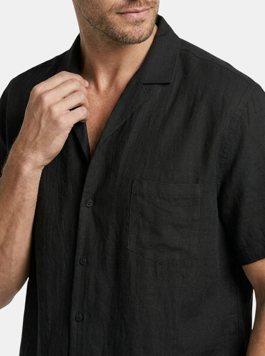 Men's Lightweight Woven Summer Set | Short Sleeve Shirt & Drawstring Shorts | Casual