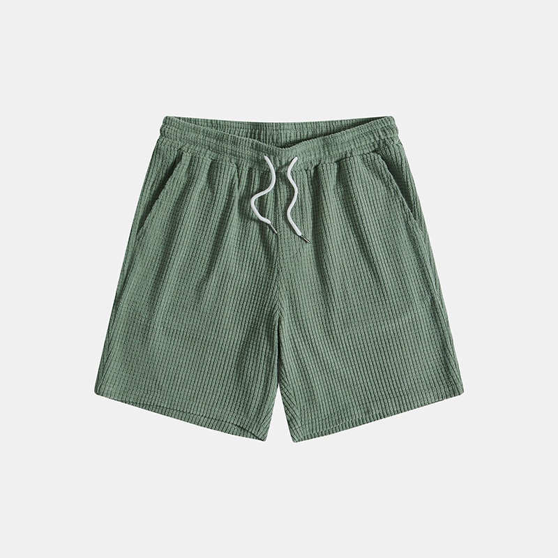 Men's Casual Two Piece Set Short Sleeve Drawstring Shorts