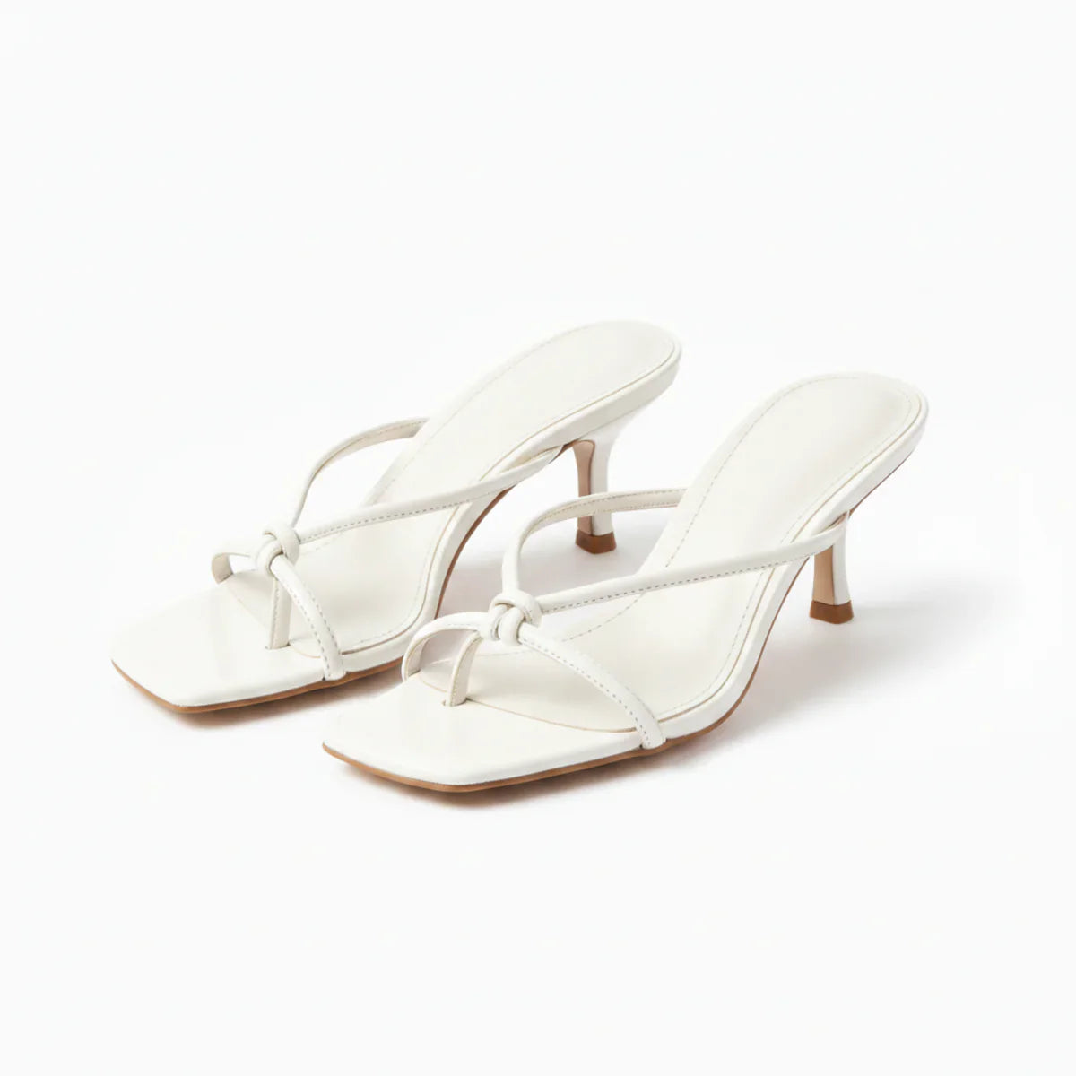 Women's Heeled Sandals Knot Strap Design